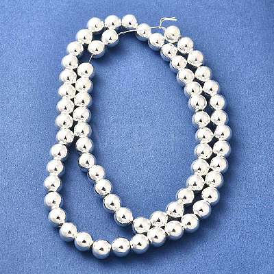 Electroplated Synthetic Magnetic Hematite Beads Strands G-L613-F01-01D-1