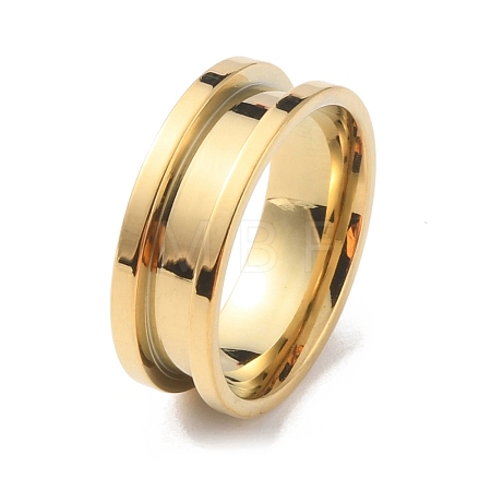 201 Stainless Steel Grooved Finger Ring RJEW-WH0004-32E-G-1