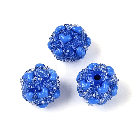 Opaque Acrylic & Transparent Resin Rhinestone Beads SACR-Q005-02A-01-1