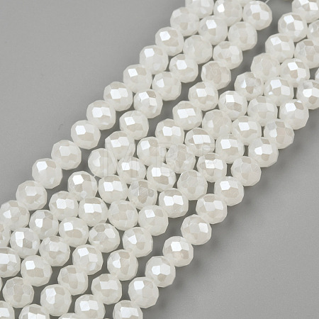Electroplate Glass Beads Strands EGLA-A034-J8mm-A08-1