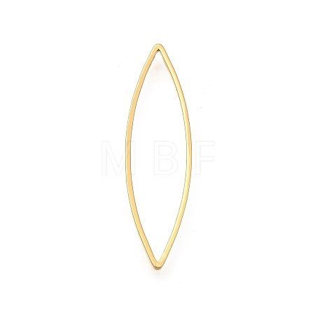 Brass Open Back Bezel Link Rings KK-B152-08B-G-1