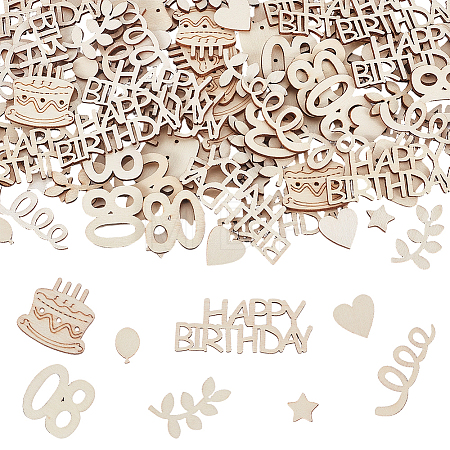 1 Set Unfinished Wood Confetti Table Decoration WOOD-SP0001-98-1