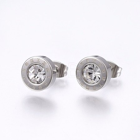 304 Stainless Steel Stud Earrings EJEW-H362-10P-A-1
