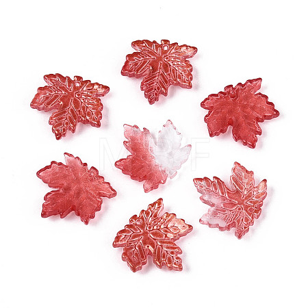 Baking Paint Transparent Glass Pendants DGLA-N014-11A-04-1