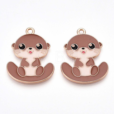 Alloy Enamel Pendants ENAM-T022-02D-02-1
