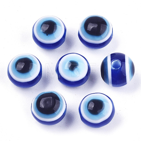Evil Eye Resin Beads X-RESI-R140-8mm-01-1