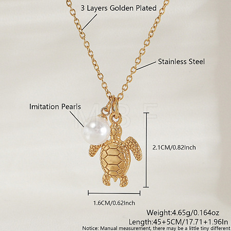 Ocean 204 Stainless Steel Sea Animals Pendant Cable Chain Necklaces for Women WG5B3FA-03-1