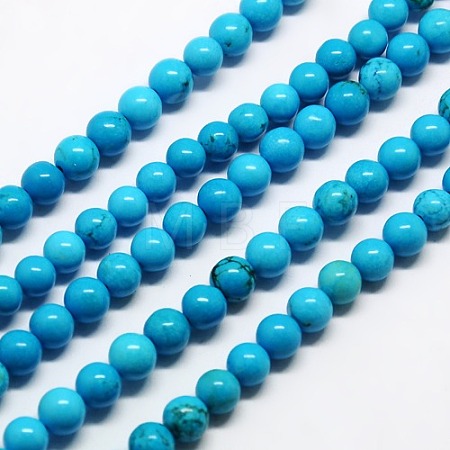 Natural Magnesite Beads Strands TURQ-L019-8mm-02-1