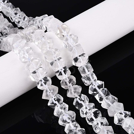 Natural Quartz Crystal Beads Strands G-D091-A25-1