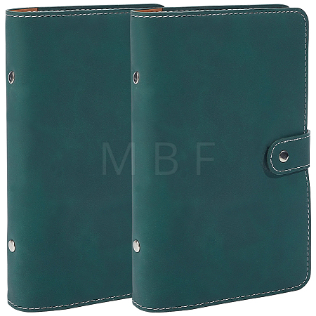 2Pcs Rectangle Imitation Leather Loose-leaf Notebook Book Covers AJEW-CL0006-28-1