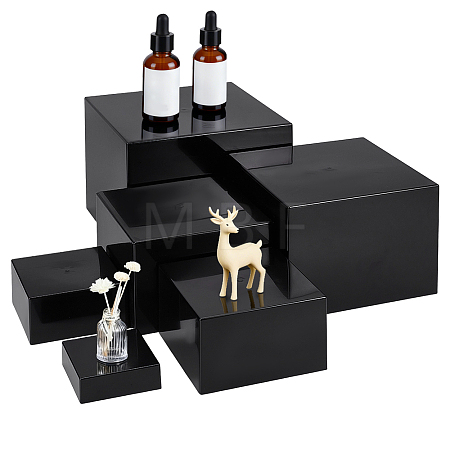 6Pcs 6 Sizes Acrylic Cube Food Nesting Riser Stands ODIS-WH0038-303B-1