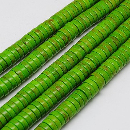 Synthetic Turquoise Beads Strands TURQ-G110-5x3mm-10-1