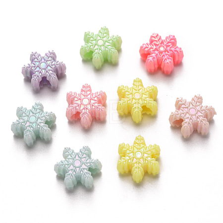 Opaque Acrylic Beads X-SACR-R250-04B-1