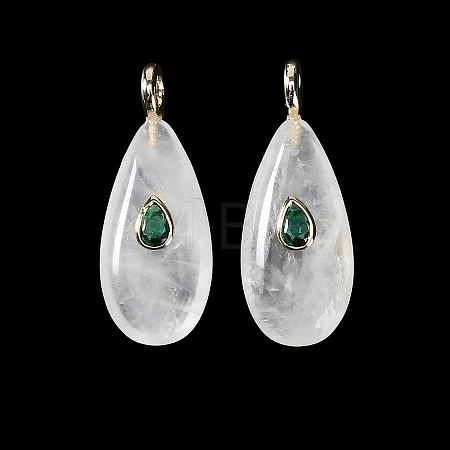 Natural Quartz Crystal Rock Crystal Pendants GG-CBA6382-05E-1