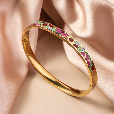 304 Stainless Steel Enamel Bangles FS-WG30162-08-1