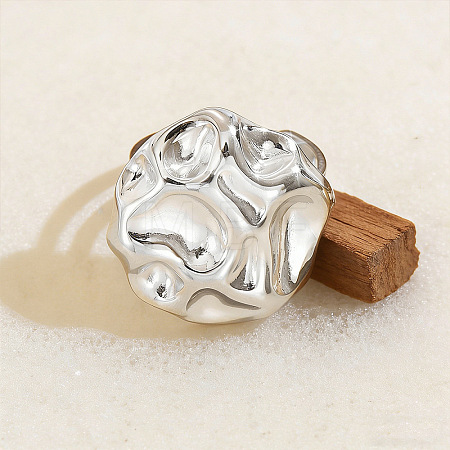 304 Stainless Steel Cuff Open Rings for Women RJEW-T037-01P-1