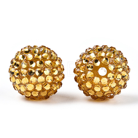 Transparent Resin Rhinestone Graduated Beads RESI-S314-18x20-10-1
