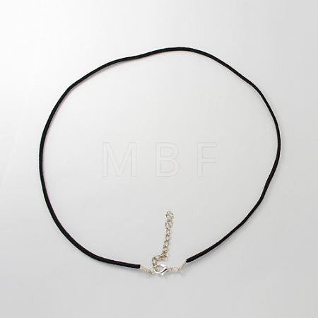 Black Faux Suede Necklace Cord Making X-NCOR-R025-4-1