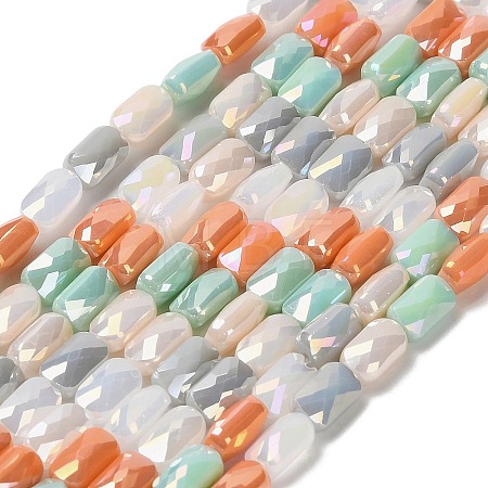 Electroplate Glass Beads Strands X-EGLA-P065-02A-04-1
