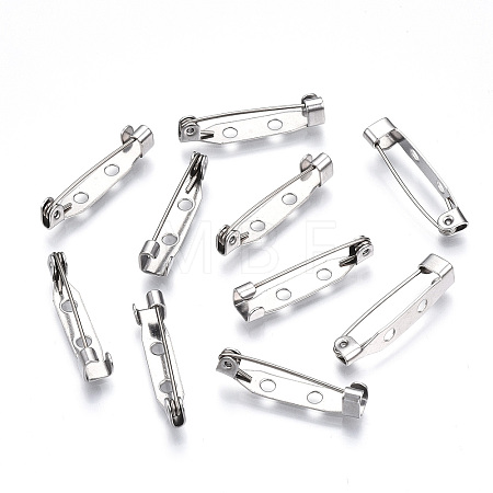 Tarnish Resistant 201 Stainless Steel Brooch Pin Back Safety Catch Bar Pins STAS-S117-021C-1