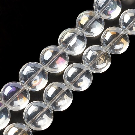 Transparent Electroplate Glass Bead Strands EGLA-P049-01A-AB01-1