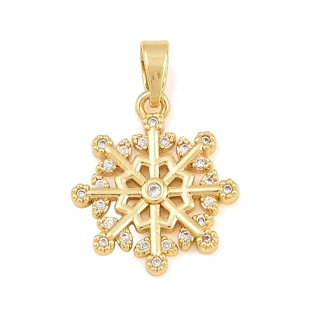 Brass Micro Pave Clear Cubic Zirconia Pendants CU-CBA9B49-02C-G-1