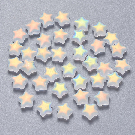 Spray Painted Glass Beads X-GLAA-R211-04-C01-1
