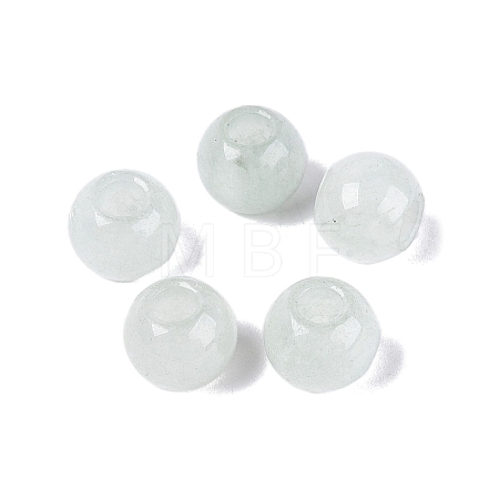 Natural White Jade European Beads G-Q607-01A-10-1