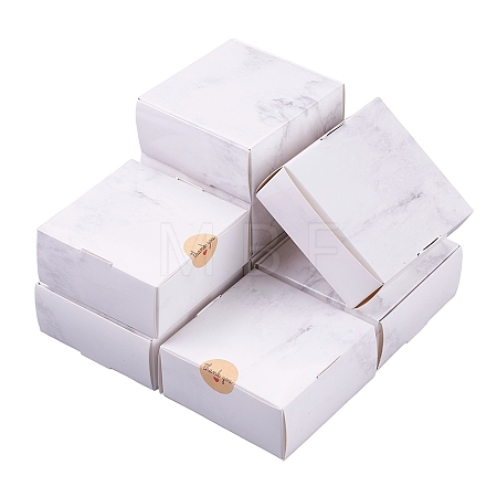 Marble Pattern Foldable Creative Kraft Paper Box CON-CJ0001-05-1