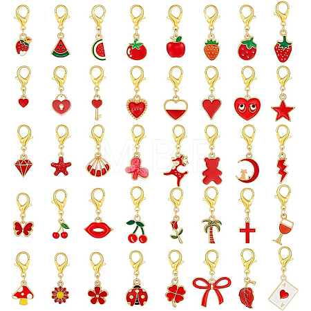 40Pcs Alloy Enamel Shoes Charms HJEW-PH02499-1