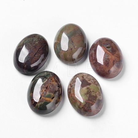Natural Flower Agate Cabochons X-G-F296-01-25x18mm-1