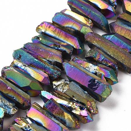 Natural Quartz Crystal Points Beads Strands G-K181-B19-1