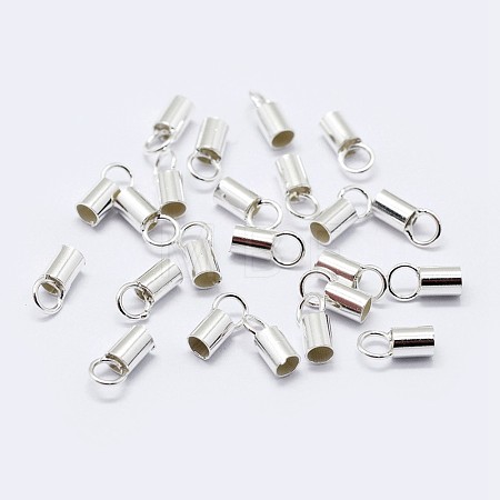925 Sterling Silver Cord Ends STER-F036-21S-3mm-1