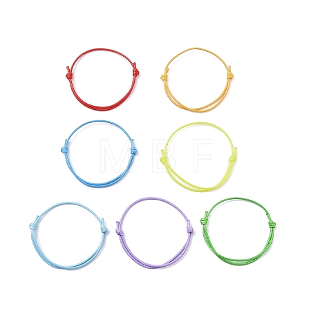 7Pcs 7 Colors Eco-Friendly Korean Waxed Polyester Cord AJEW-JB01199-1