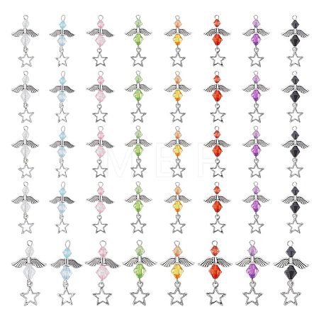 4 Sets Transparent Acrylic Pendants FIND-PH0010-16-1