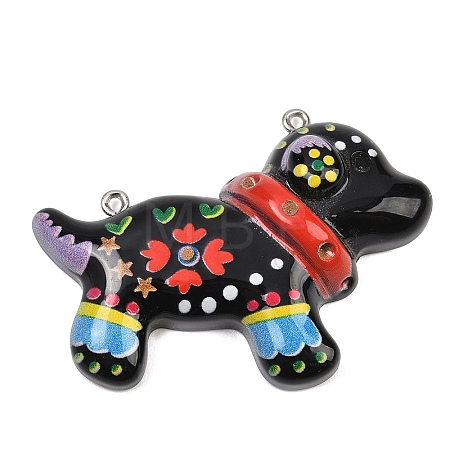 Opaque Resin Big Pendants RESI-A056-03P-1