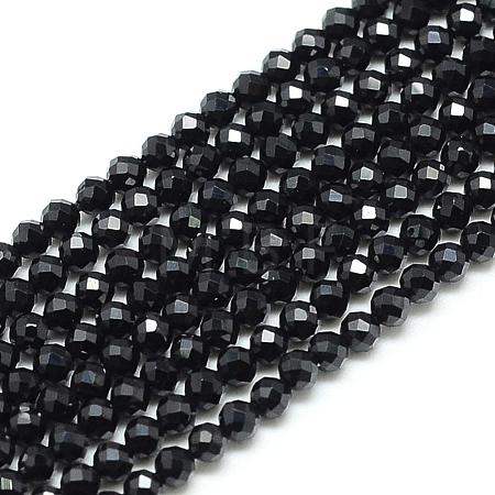 Natural Black Spinel Beads Strands G-S152-01-2mm-1