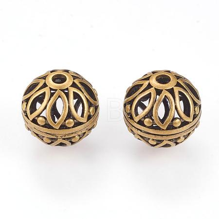 Brass Beads KK-K176-22AB-1