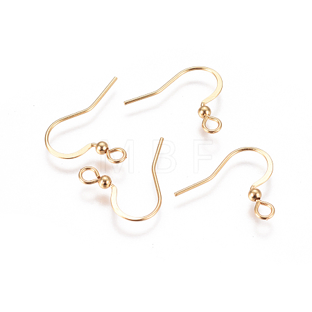 PVD Vacuum Plating 304 Stainless Steel French Earring Hooks STAS-I120-22-G-1