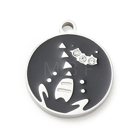 Twelve Constellations 304 Stainless Steel Enamel Pendants SA-CBAAE04-01P-10-1