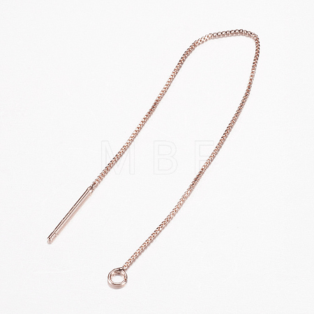 Brass Stud Earring Findings X-KK-F070-16RG-FF-1