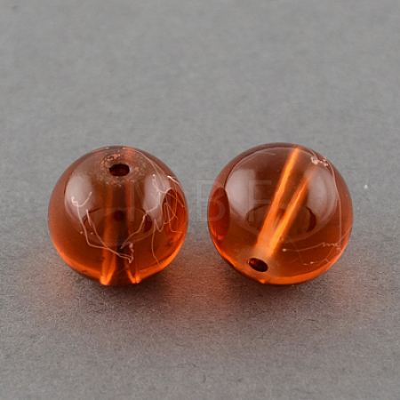 Drawbench Transparent Glass Beads Strands GLAD-Q012-6mm-13-1