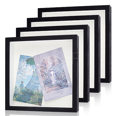 4Pcs Plywood Money Box Photo Frames ODIS-WA0001-16C-1