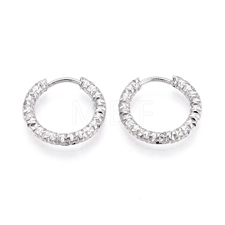 304 Stainless Steel Hoop Earrings STAS-T074-26P-1