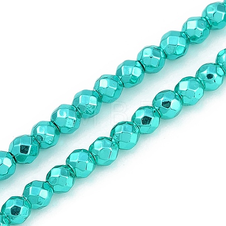 Baking Paint Electroplated Synthetic Non-magnetic Hematite Beads Strands G-H072-A01-01J-1