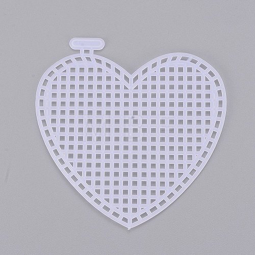 DIY Heart Plastic Canvas Shapes DIY-TAC0006-93-1