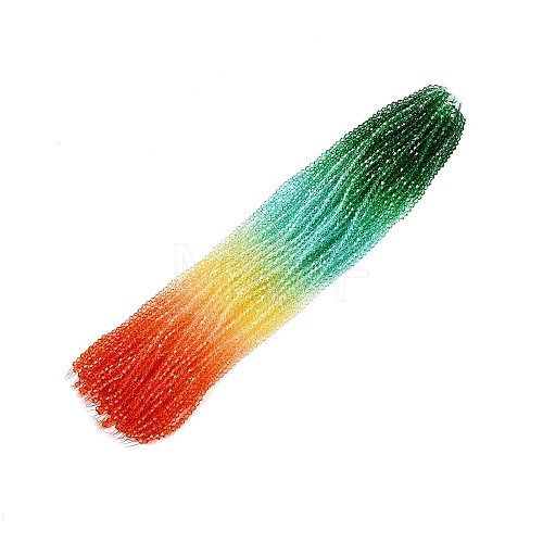 Gradient Color Baking Painted Glass Bead Strands DGLA-A039-T4mm-A013-1