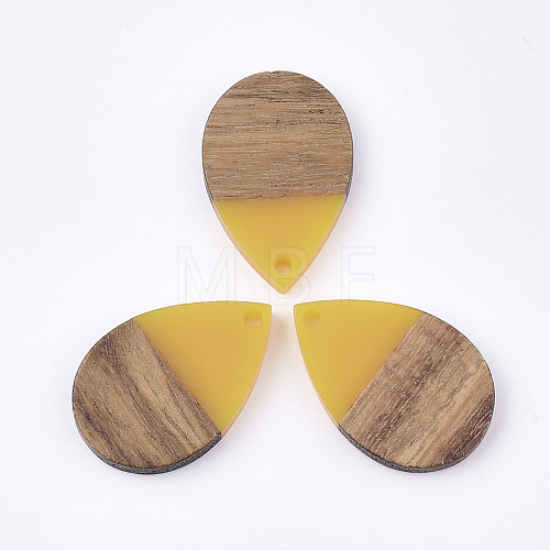 Resin & Walnut Wood Pendants RESI-T035-08D-1