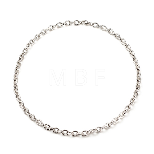 Non-Tarnish 304 Stainless Steel Cable Chains Necklace for Men Women NJEW-JN03892-02-1