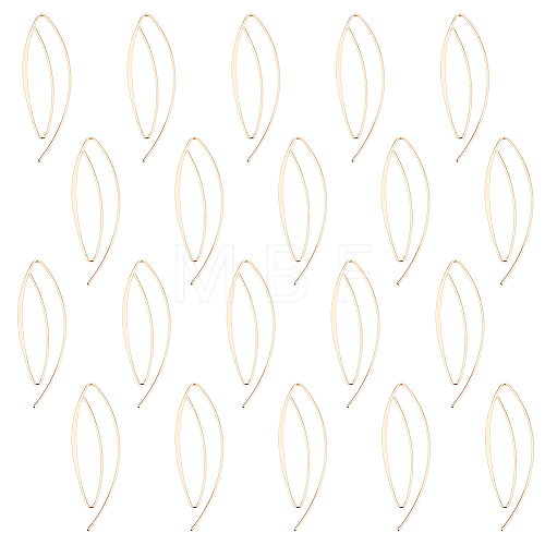 20Pcs Brass Spiral Oval Dangle Earrings EJEW-BC0001-11-1